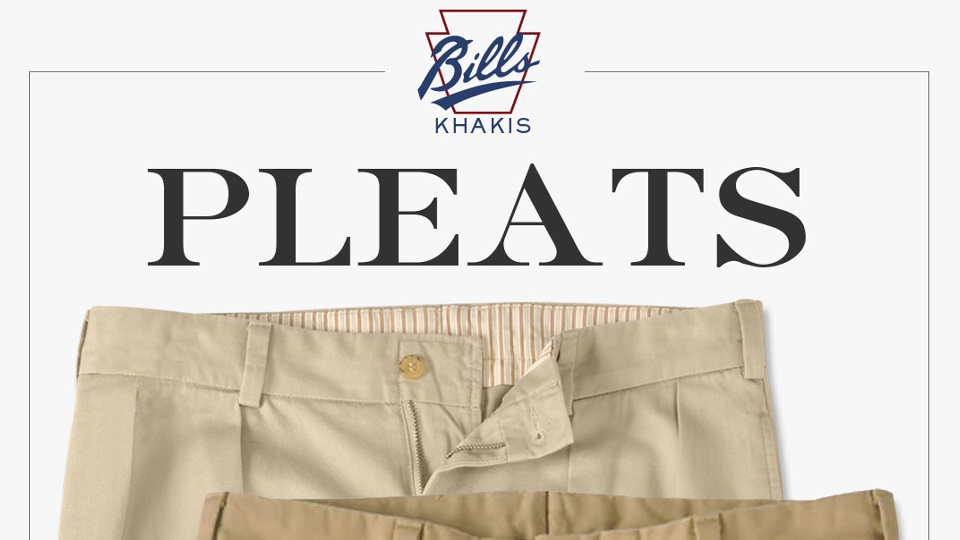 Bills Khakis Pleated Pants