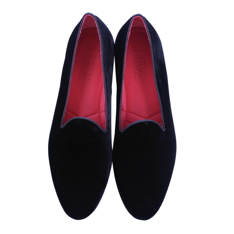 Tux Velvet Tuxedo Shoe in Black by Zelli Italia