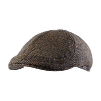 Pub Cap in Shetland Herringbone Wool (Choice of Colors) by Wigens