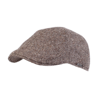 Pub Cap in Shetland Herringbone Wool (Choice of Colors) by Wigens