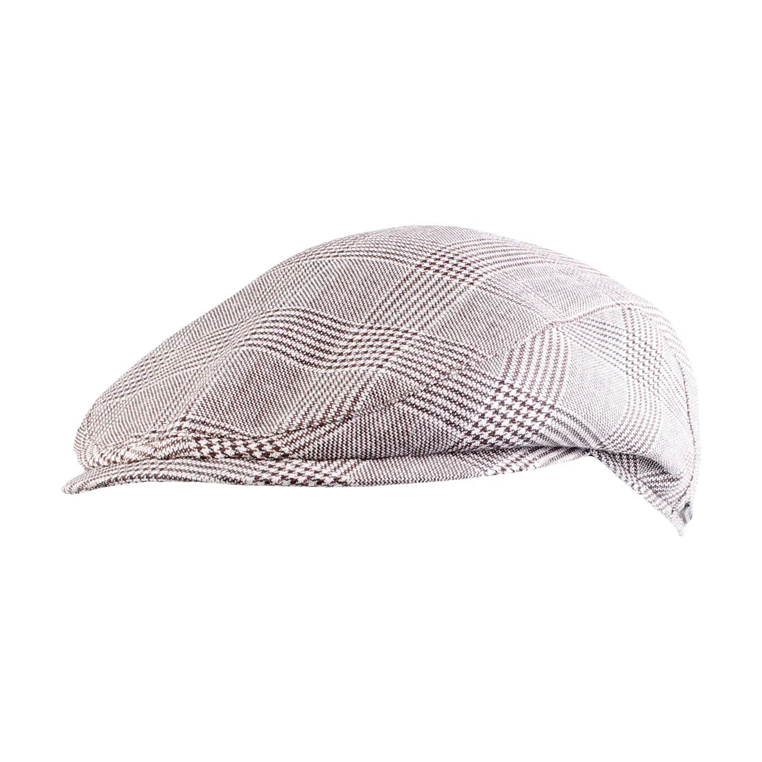 Ivy Slim Cap in Summer Glencheck Bottoli Linen and Wool Blend (Choice of Colors) by Wigens