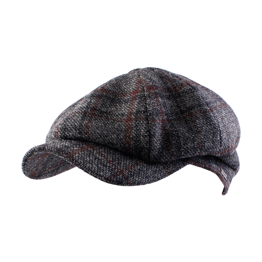 Newsboy Classic Shetland Wool Check Cap (Choice of Colors) by Wigens