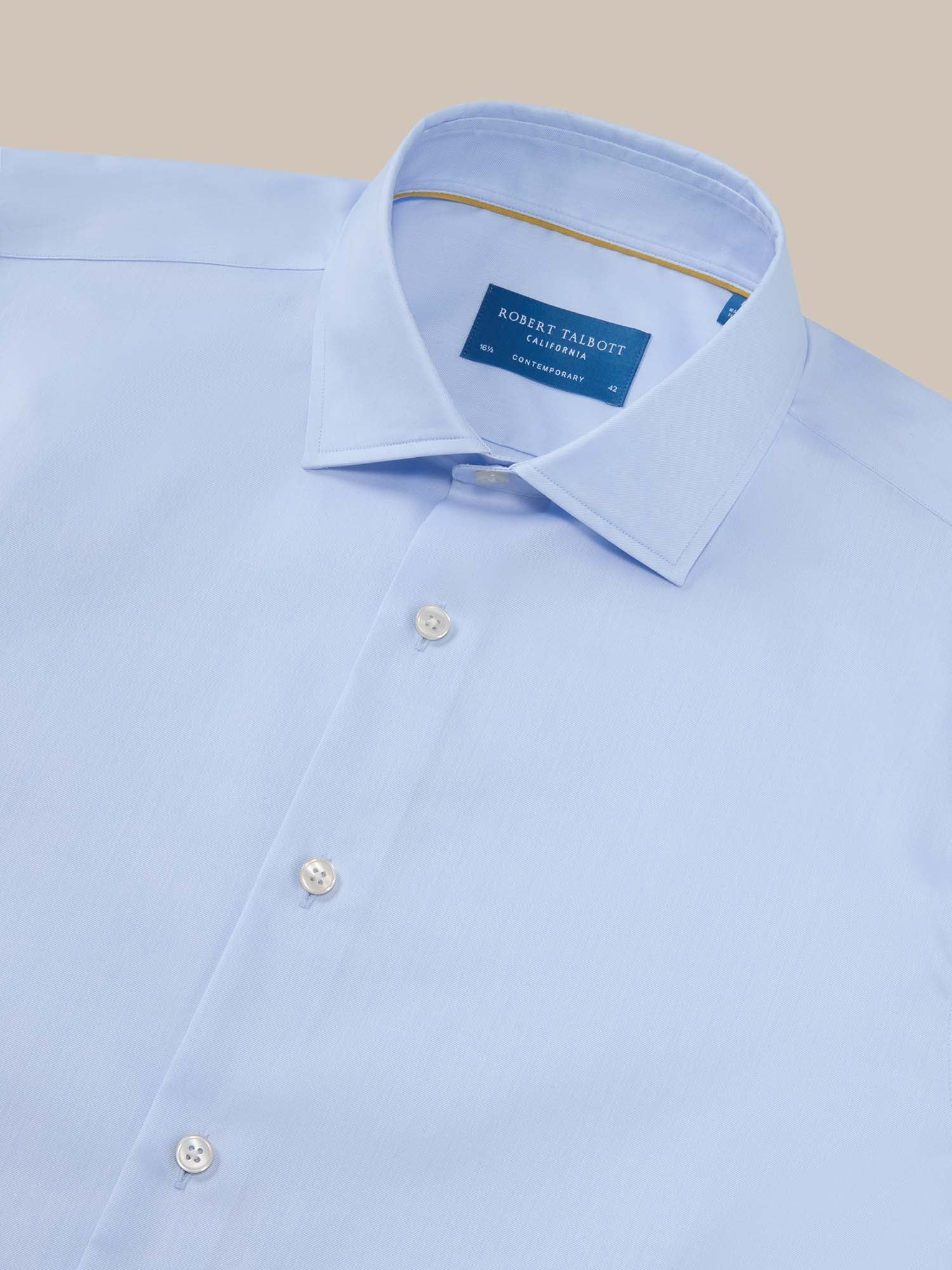 Reynolds Cotton Twill Shirt in Light Blue by Robert Talbott
