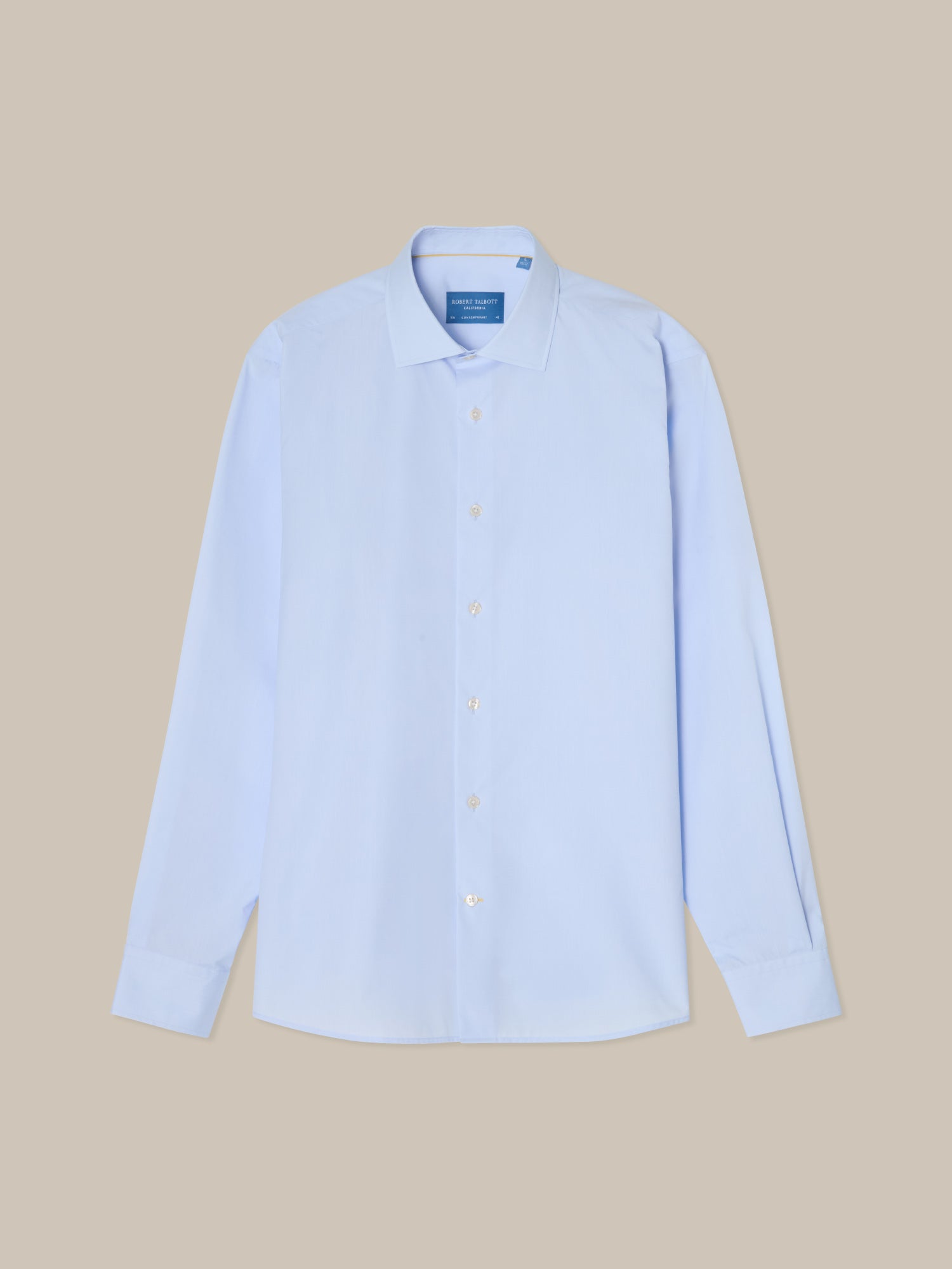 Reynolds Light Weight Poplin Shirt in Light Blue by Robert Talbott