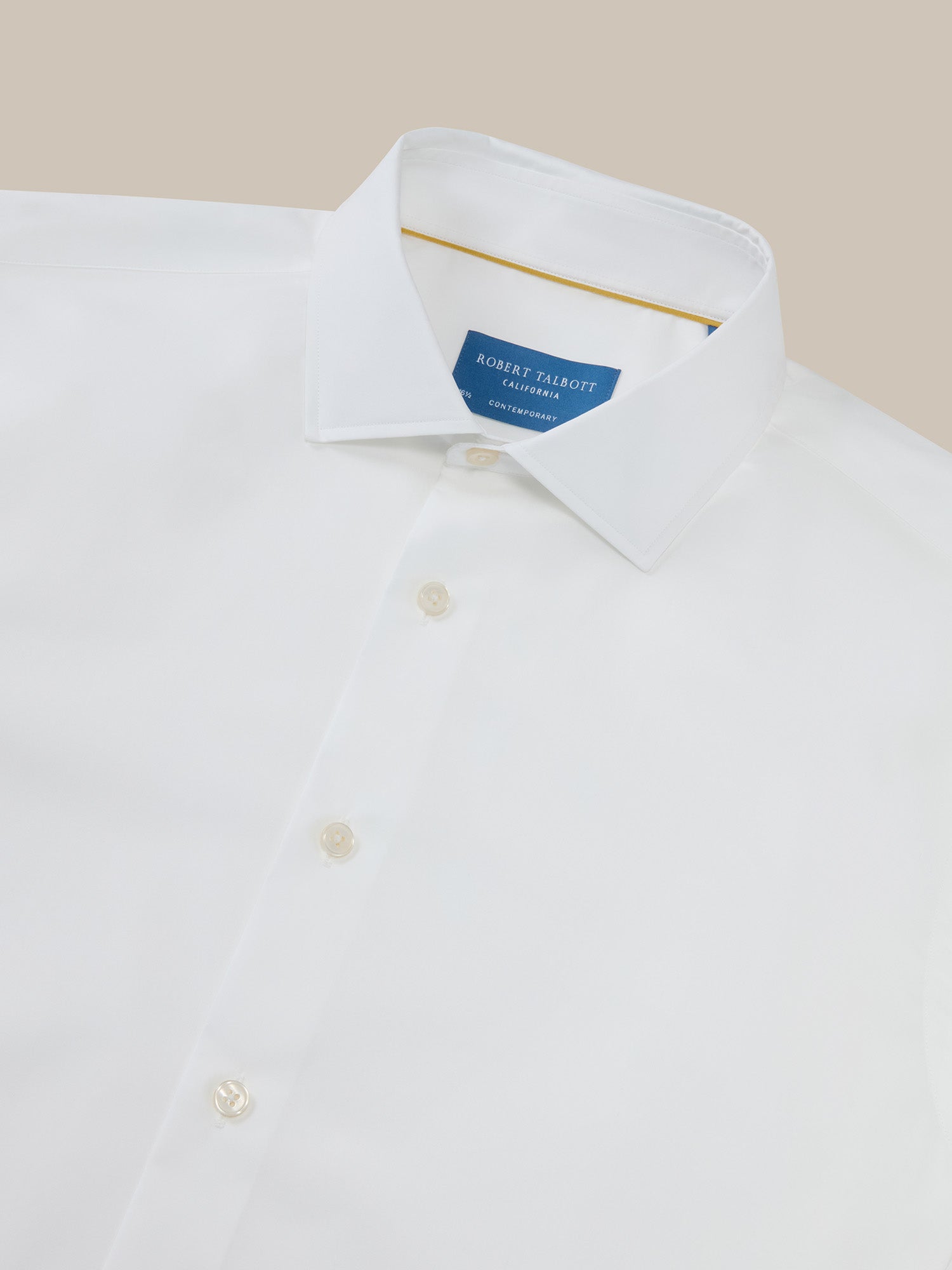 Reynolds Light Weight Poplin Shirt in White by Robert Talbott