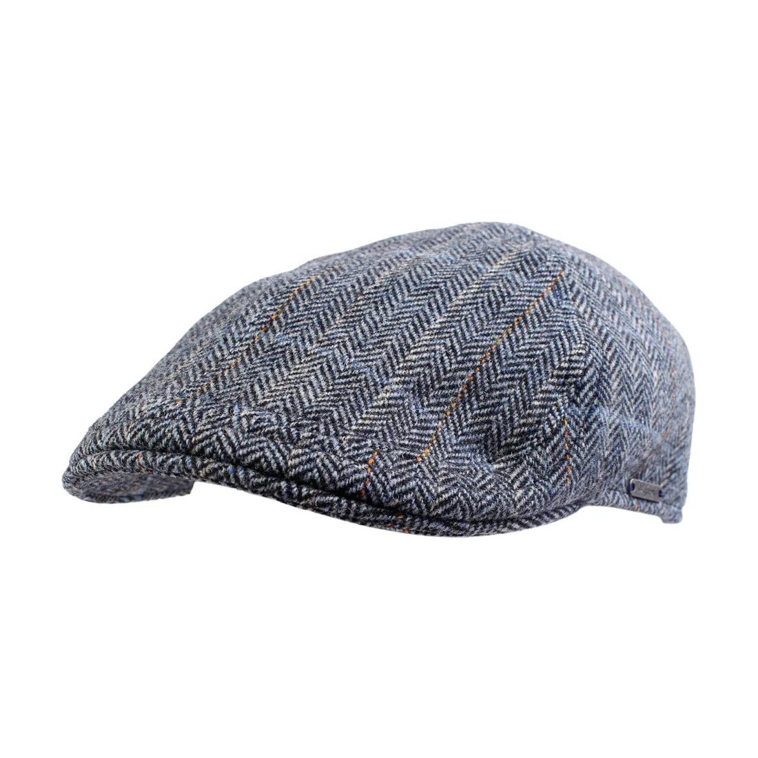 Pub Cap in Herringbone Overcheck Shetland Wool (Choice of Colors) by Wigens