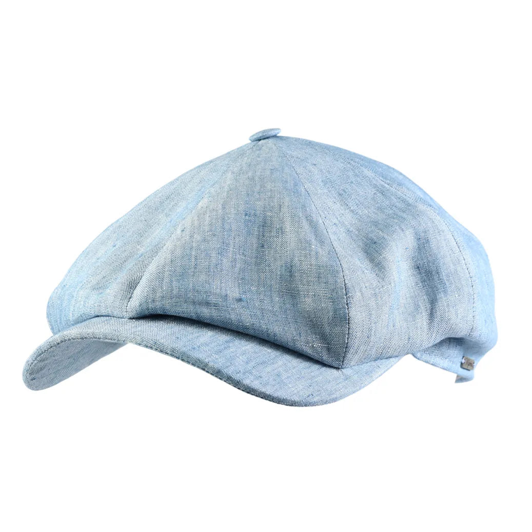 Newsboy Classic Cap in Belgian Colorful Linen (Choice of Colors) by Wigens
