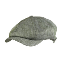 Newsboy Classic Cap in Subalpino Denim-Feel Linen (Choice of Colors) by Wigens