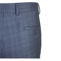 Wool Stretch Single Breasted SLIM FIT Suit in Ink Blue Check (Short, Regular, and Long Available) by English Laundry