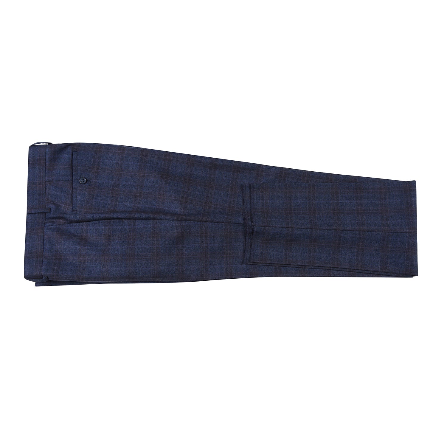 Wool Stretch Single Breasted SLIM FIT Suit in Dark Blue and Burgundy Check (Short, Regular, and Long Available) by English Laundry
