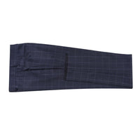 Wool Stretch Single Breasted SLIM FIT Suit in Navy Check (Short, Regular, and Long Available) by English Laundry