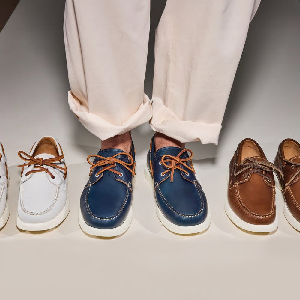 Panama Boat Shoe in Navy Weatherproof Horween Chromexcel Leather by Allen Edmonds