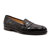 Tuscany Crocodile Penny Loafer in Nicotine by Zelli Italia