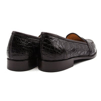 Tuscany Crocodile Penny Loafer in Nicotine by Zelli Italia