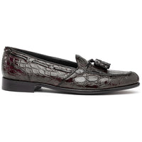 Franco Crocodile Tassel Loafer in Nicotine by Zelli Italia