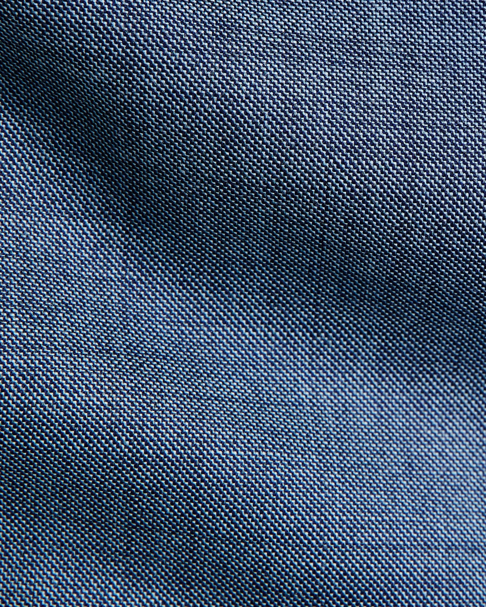 Parker Flat Front Sharkskin Wool Trouser in Medium Blue (Modern Straight Fit) by Zanella
