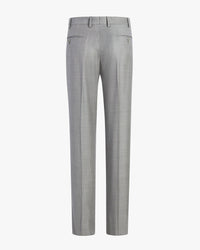 Parker Flat Front Sharkskin Wool Trouser in Grey (Modern Straight Fit) by Zanella