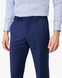 Parker Platinum Super 130s Wool Gabardine Trouser in Dark Blue (Modern Straight Fit) by Zanella