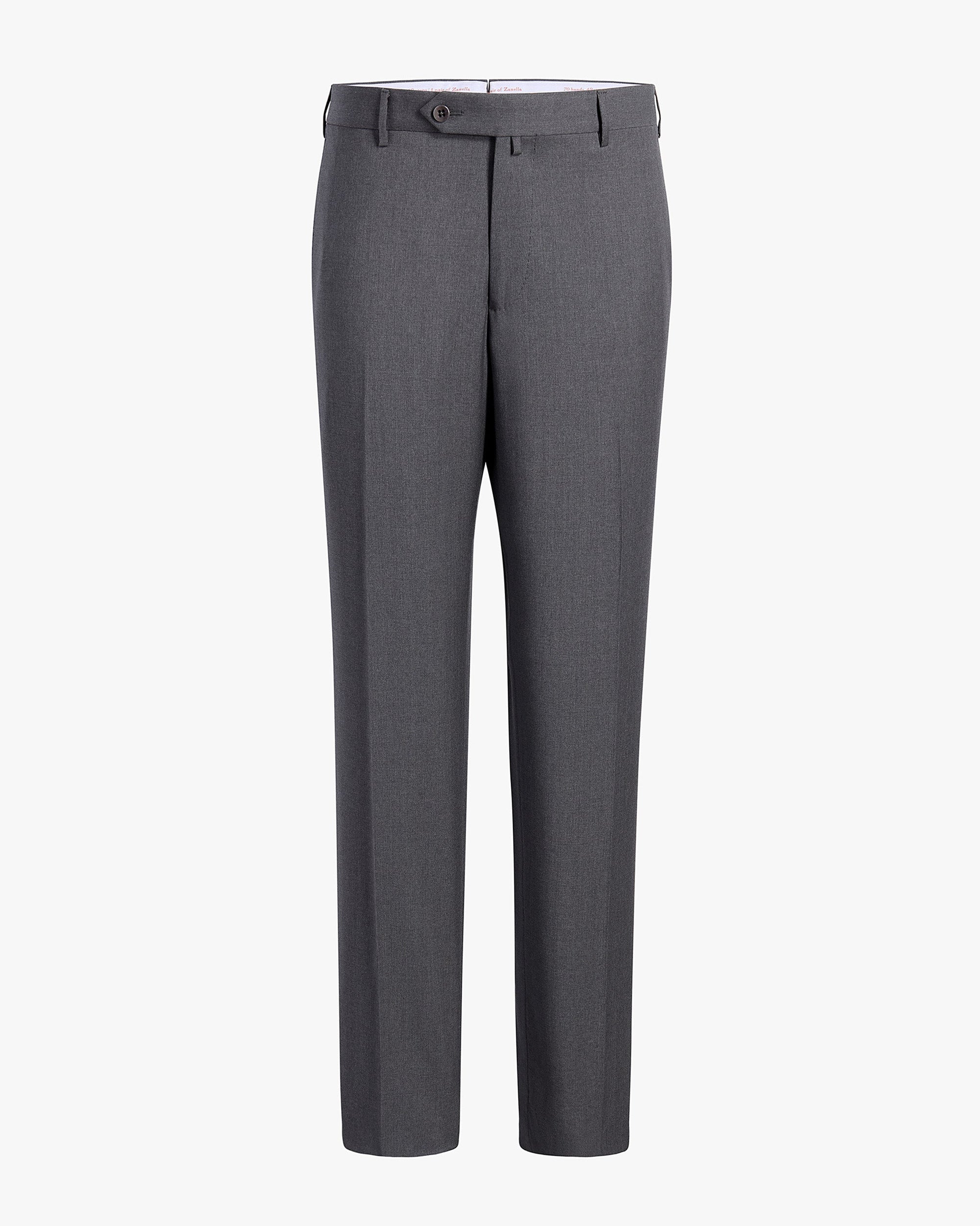 Parker Platinum Super 130s Wool Gabardine Trouser in Medium Grey (Modern Straight Fit) by Zanella