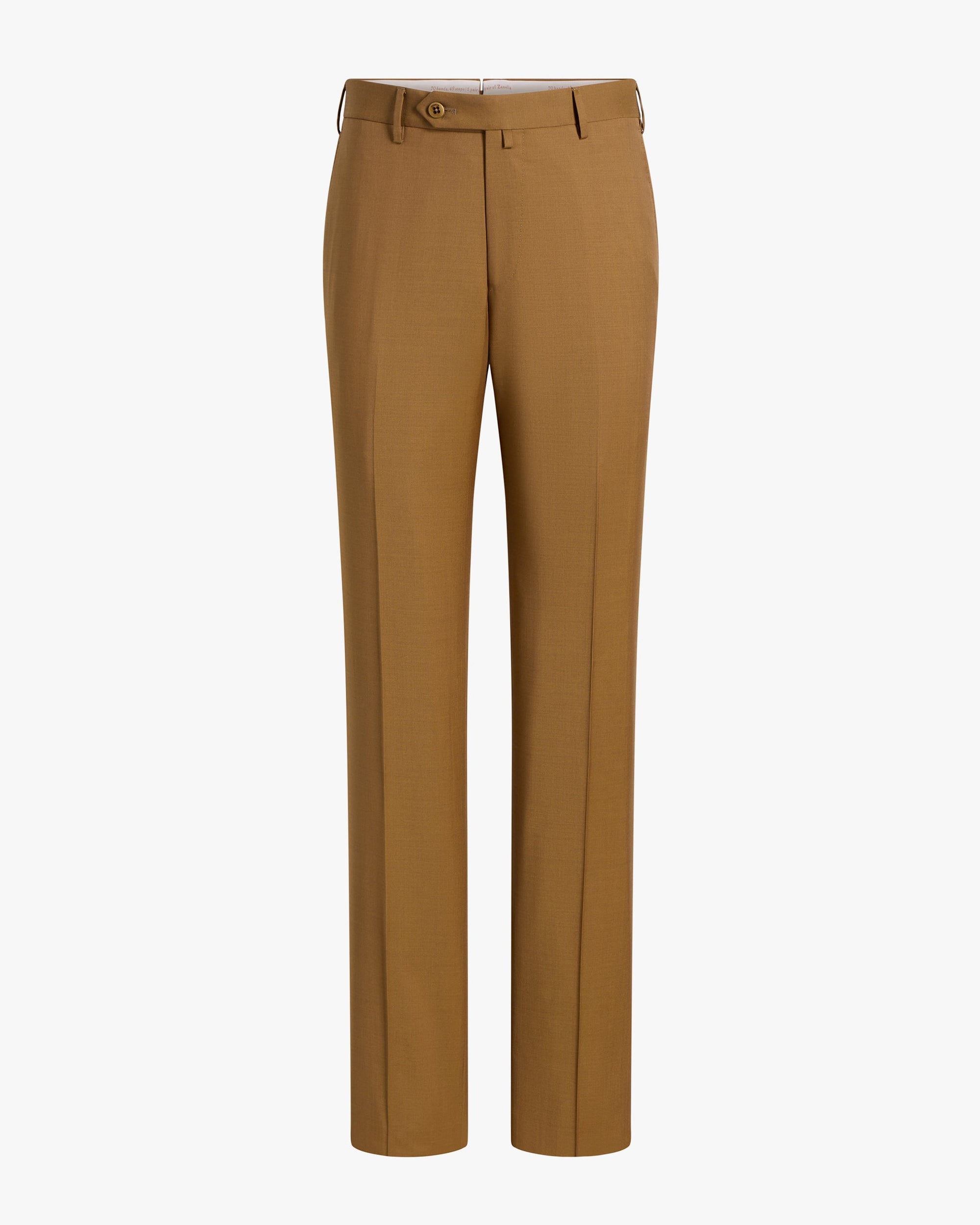 Parker Platinum Super 130s Wool Gabardine Trouser in Rust/Copper (Modern Straight Fit) by Zanella