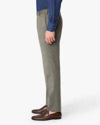 Parker Super 110s Light Stretch Flannel Wool Trouser in Sage (Modern Straight Fit) by Zanella