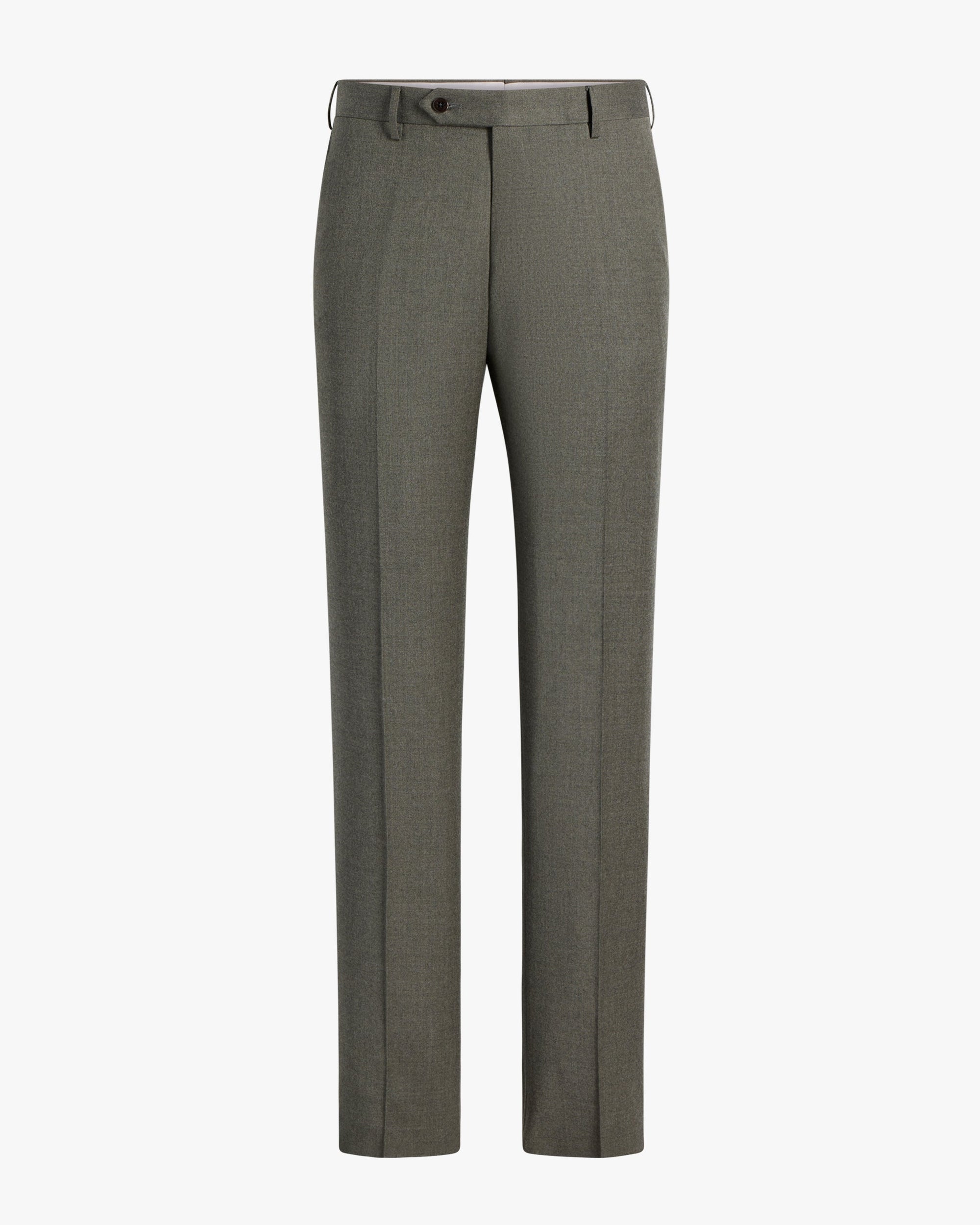 Parker Super 110s Light Stretch Flannel Wool Trouser in Sage (Modern Straight Fit) by Zanella
