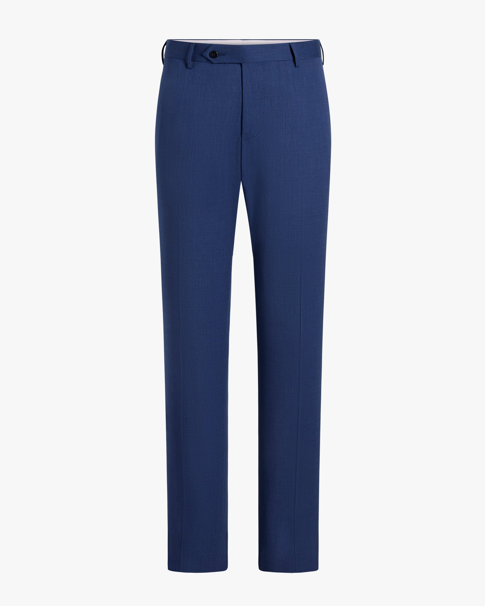 Parker Flat Front Stretch Wool Gabardine Trouser in Blue (Modern Straight Fit) by Zanella