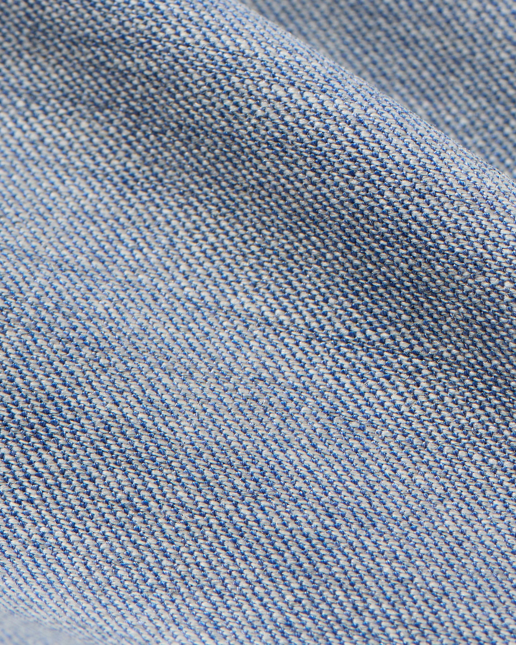 Parker Flat Front Stretch Wool Gabardine Trouser in Light Pastel Blue Mix (Modern Straight Fit) by Zanella