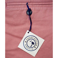 Washed Khaki Pant in Charleston Brick (Sumpter Flat Front) by Charleston Khakis