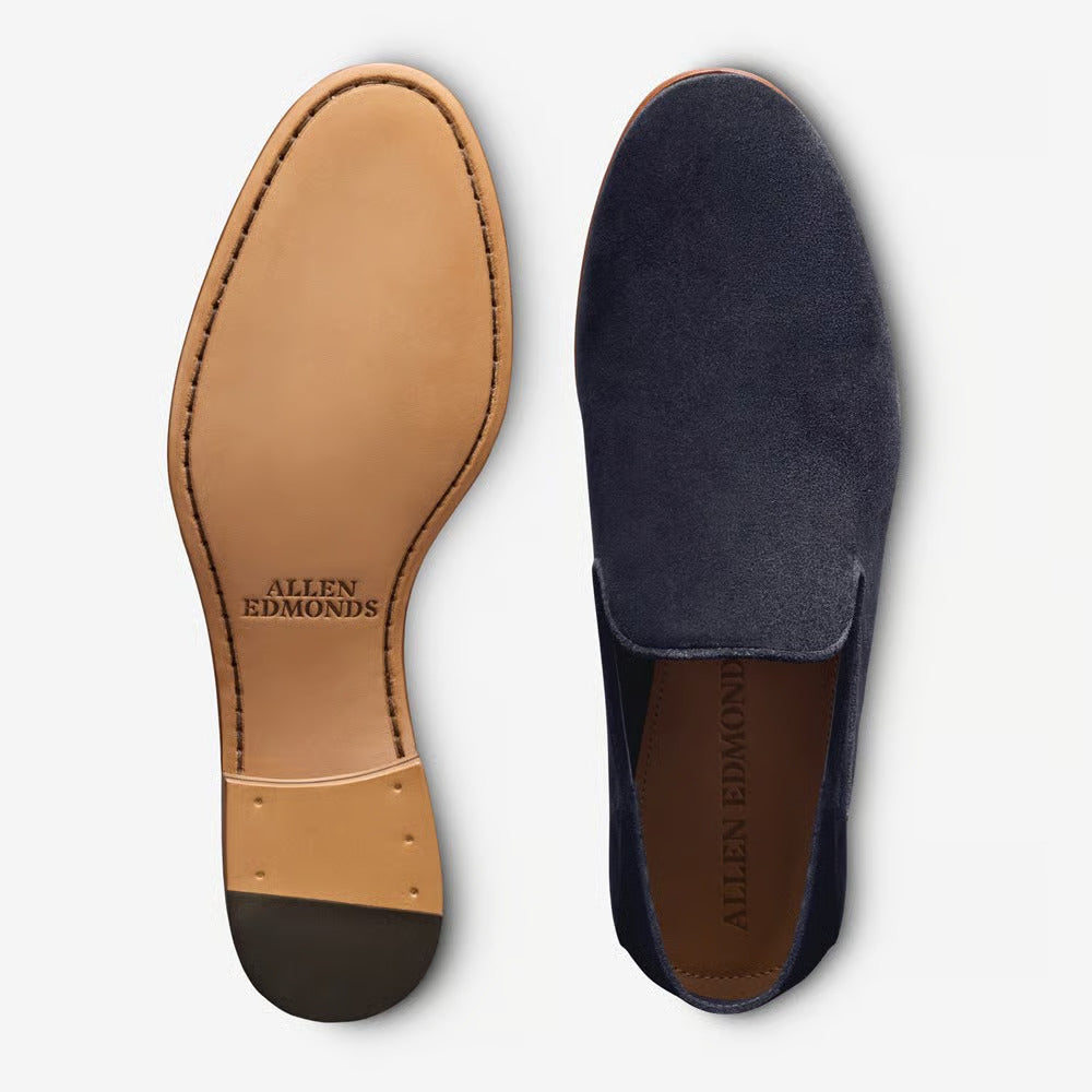 Portofino Slip-on Loafer in Navy Suede by Allen Edmonds
