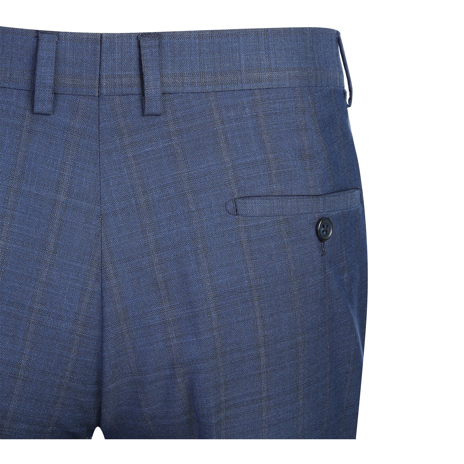 Stretch Performance Single Breasted SLIM FIT Suit in Blue Check (Short, Regular, and Long Available) by English Laundry