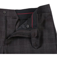 Wool Stretch Single Breasted SLIM FIT Suit in Brown Check (Short, Regular, and Long Available) by English Laundry