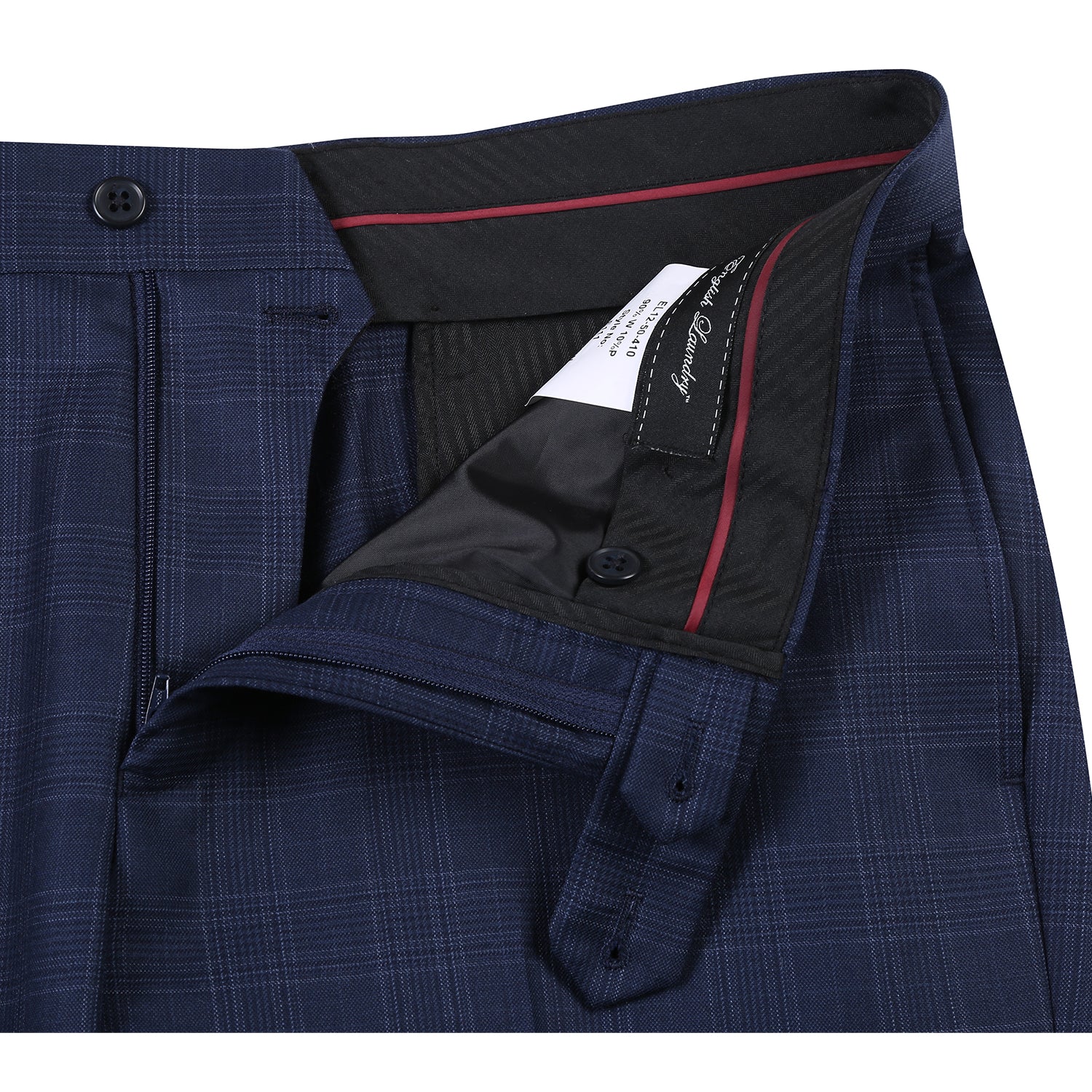 Wool Stretch Single Breasted SLIM FIT Suit in Blue Check (Short, Regular, and Long Available) by English Laundry