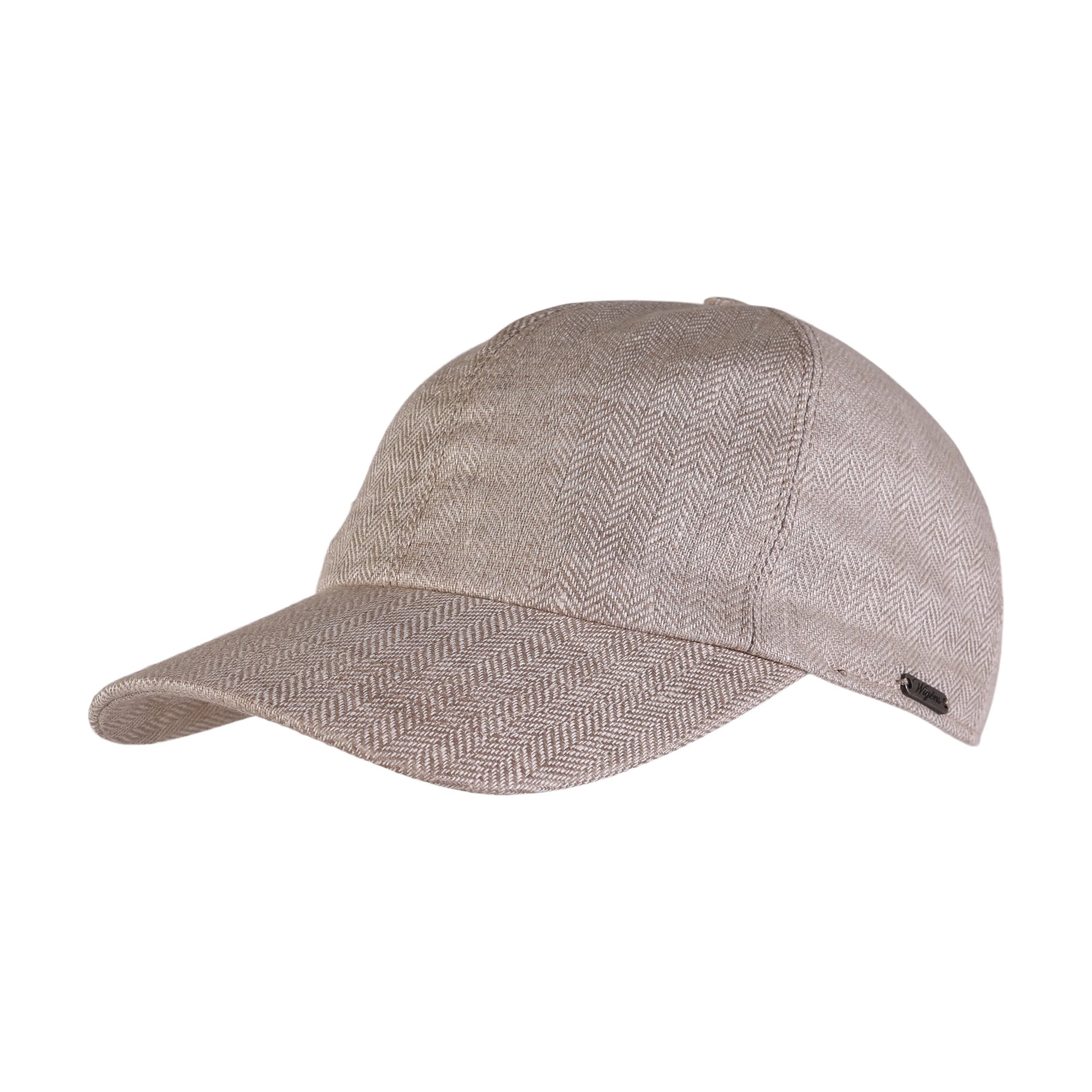Baseball Contemporary Cap in Classic Linen Herringbone (Choice of Colors) by Wigens