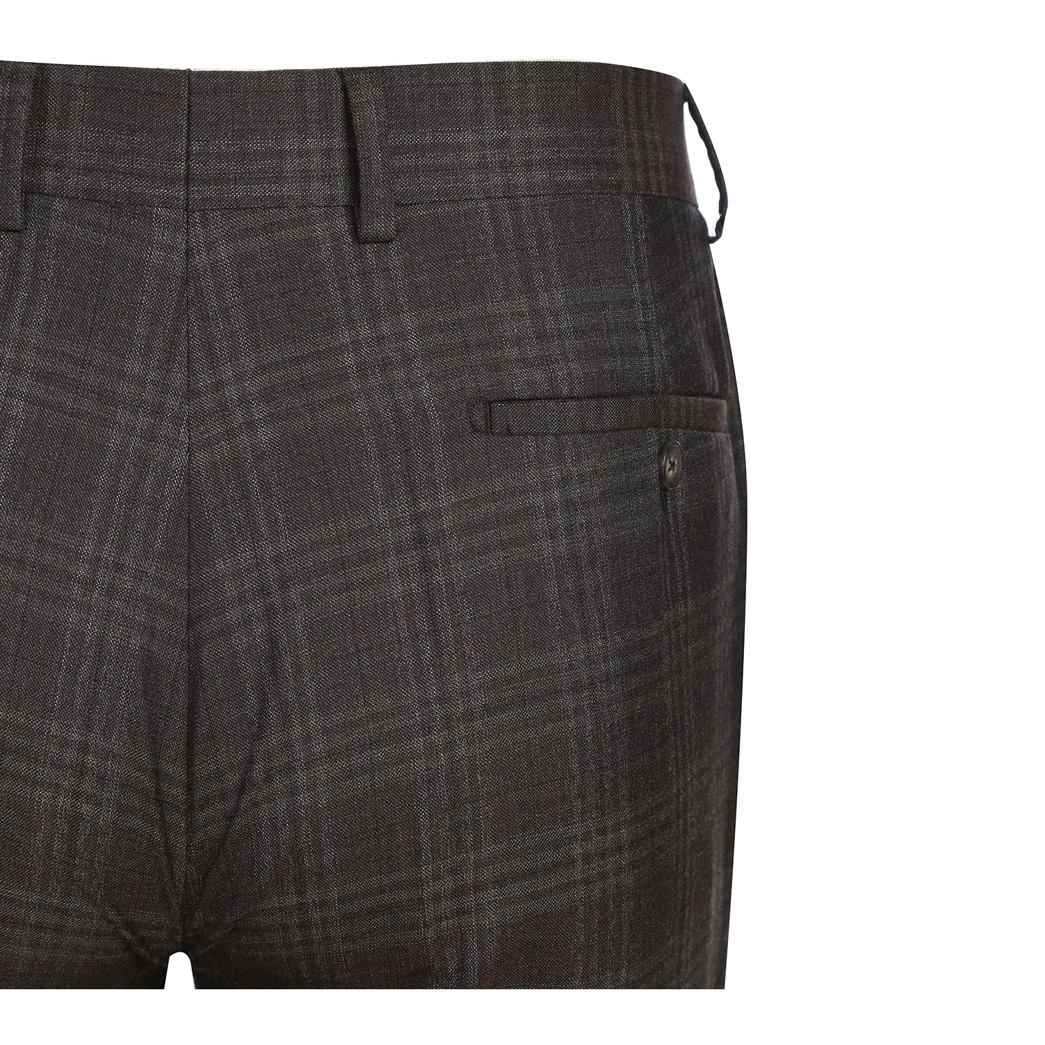 Wool Stretch Single Breasted SLIM FIT Suit in Brown Check (Short, Regular, and Long Available) by English Laundry