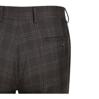 Wool Stretch Single Breasted SLIM FIT Suit in Brown Check (Short, Regular, and Long Available) by English Laundry