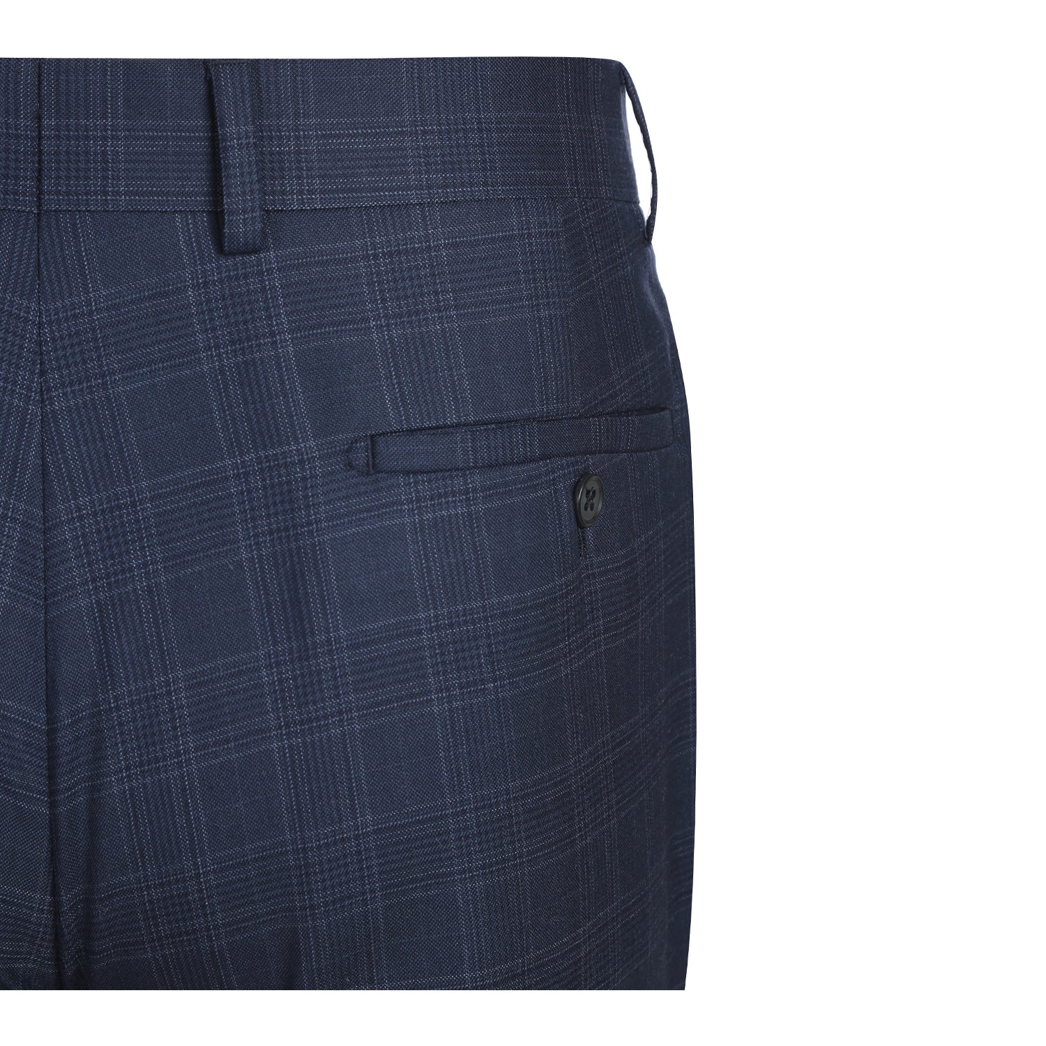 Wool Stretch Single Breasted SLIM FIT Suit in Blue Check (Short, Regular, and Long Available) by English Laundry
