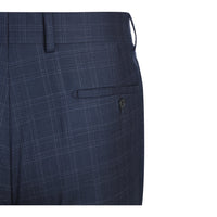 Wool Stretch Single Breasted SLIM FIT Suit in Blue Check (Short, Regular, and Long Available) by English Laundry