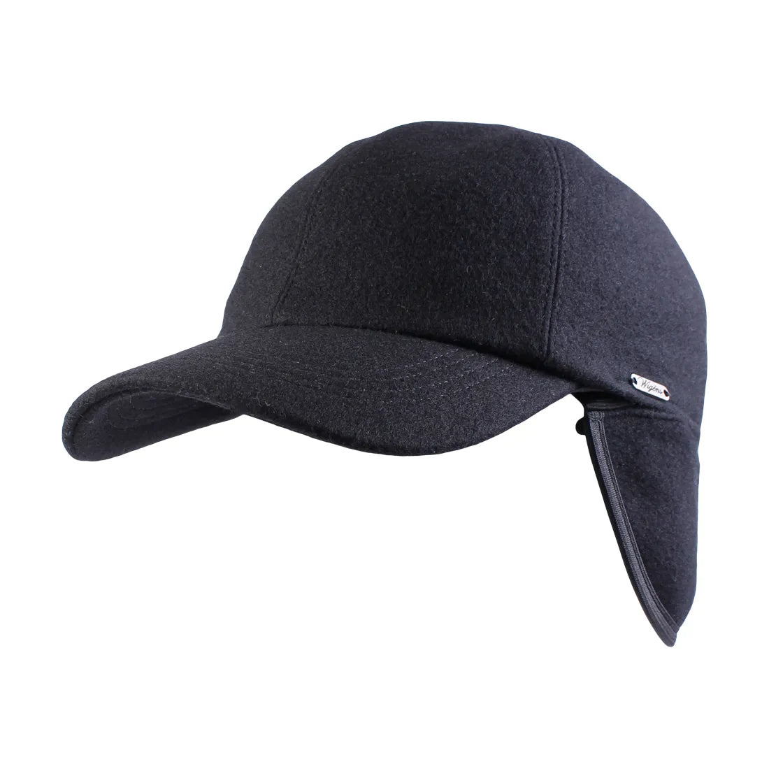 Melton Wool Baseball Classic Cap with Earflaps (Choice of Colors) by Wigens