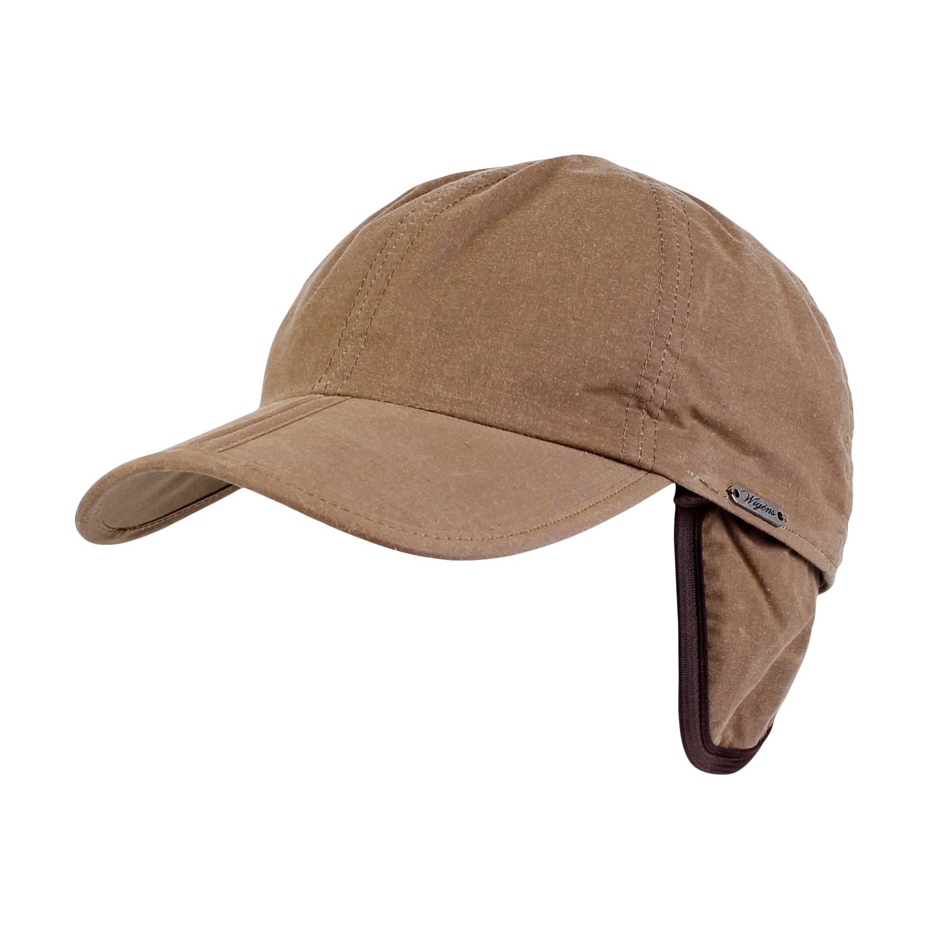 Waxed Cotton Baseball Classic Cap with Earflaps (Choice of Colors) by Wigens