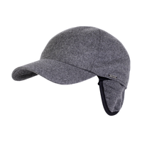 Loro Piana 'Storm System' 100% Cashmere Baseball Classic Cap with Earflaps in Black or Navy (Sizes 60, 61, and 62) by Wigens