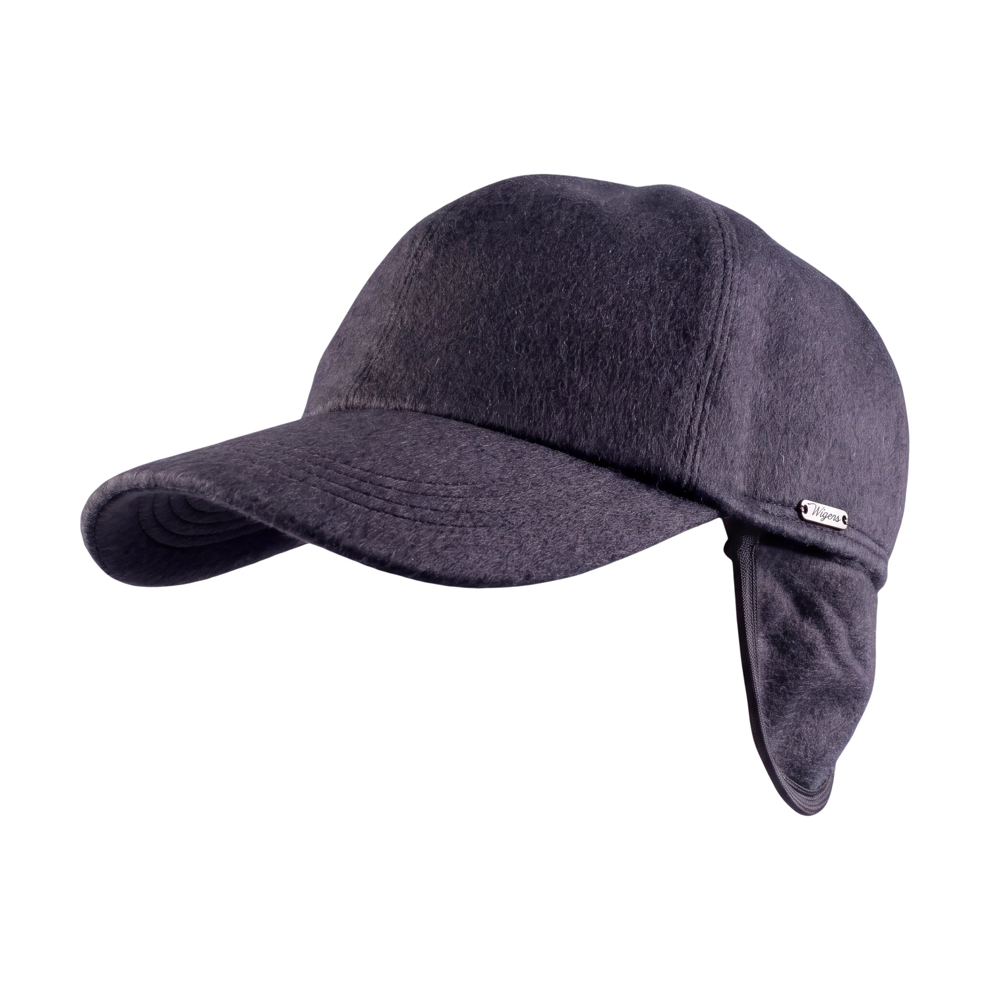 Pure Cashmere Baseball Classic Cap with Earflaps (Choice of Colors) by Wigens