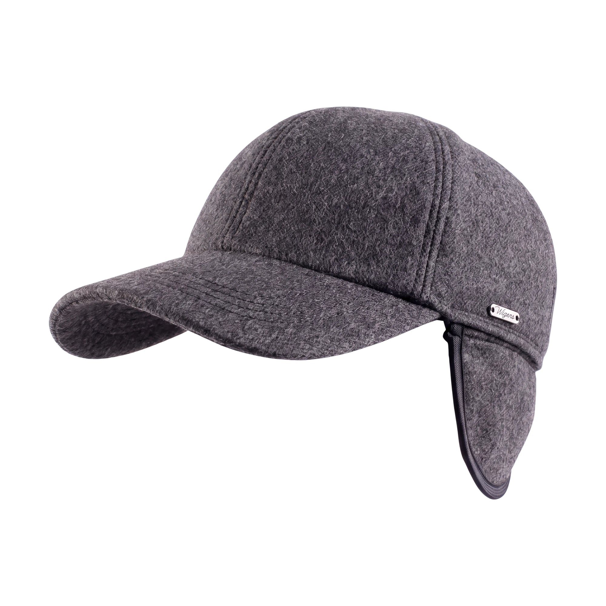 Pure Cashmere Baseball Classic Cap with Earflaps (Choice of Colors) by Wigens