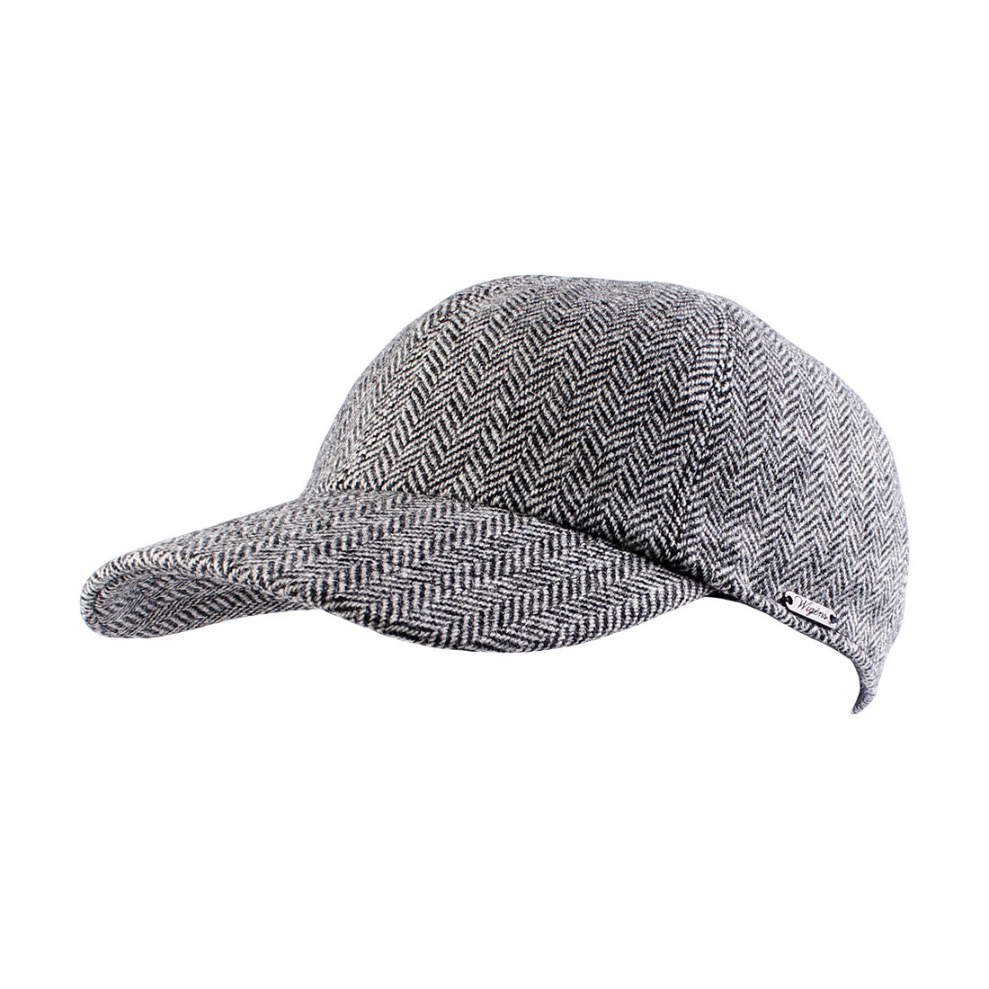 Herringbone Shetland Wool Baseball Cap with Earflaps (Choice of Colors) by Wigens