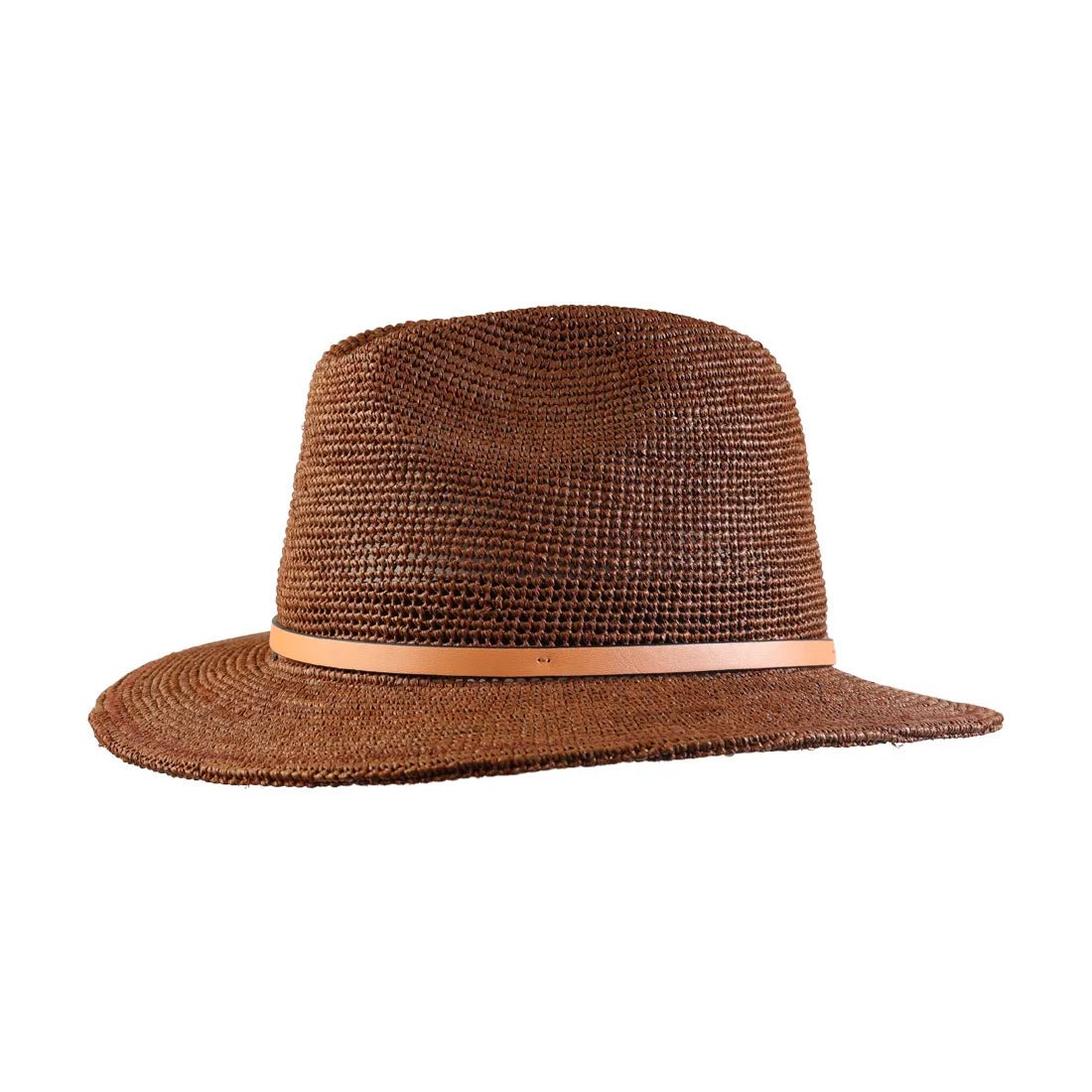 Raffia Country Hat with Faux Leather Hatband in Choice of Colors by Wigens