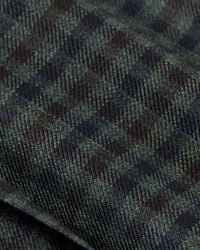 Parker 130s Wool Trouser in Dark Olive Multi Check (Modern Straight Fit) by Zanella