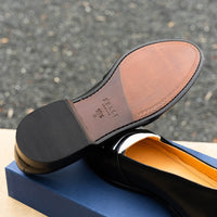 Alba Calfskin Penny Loafer in Black/White by Zelli Italia