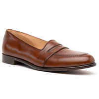 Savannah Italian Carli Calfskin Penny Loafer in Chili by Zelli Italia