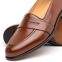 Savannah Italian Carli Calfskin Penny Loafer in Chili by Zelli Italia