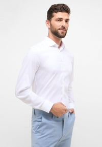 'Performance Shirt' in White - Slim Fit Dress Shirt with Kent Collar by Eterna 1863